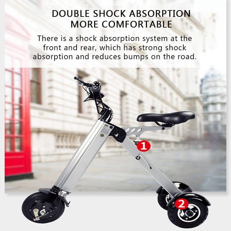 K7S Mini E-Bike Three-Wheeler Foldable Electric Scooter For Adult Manwatstore