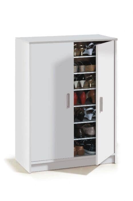 Large 30 Pairs White Shoe Cupboard SHOES STORAGE CABINET Manwatstore