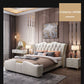 Leather Designer Bed | Master Bedroom Furniture Light Luxury High-Quality Double Bed With Storage Manwatstore