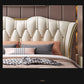Leather Designer Bed | Master Bedroom Furniture Light Luxury High-Quality Double Bed With Storage Manwatstore