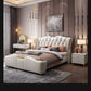 Leather Designer Bed | Master Bedroom Furniture Light Luxury High-Quality Double Bed With Storage Manwatstore