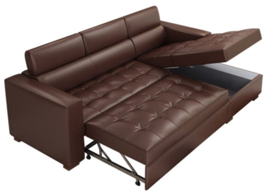Luxora Leather Sofa Bed with Storage: Versatile Living Room Furniture Couch Sofa Bed For Livingroom Manwatstore
