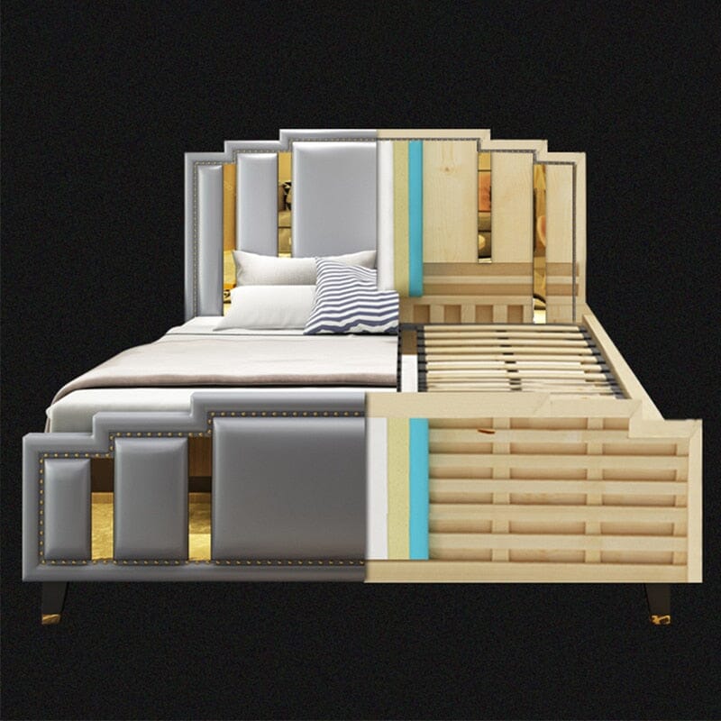 Luxury Bedroom Furniture with High Quality Pine Wood Manwatstore