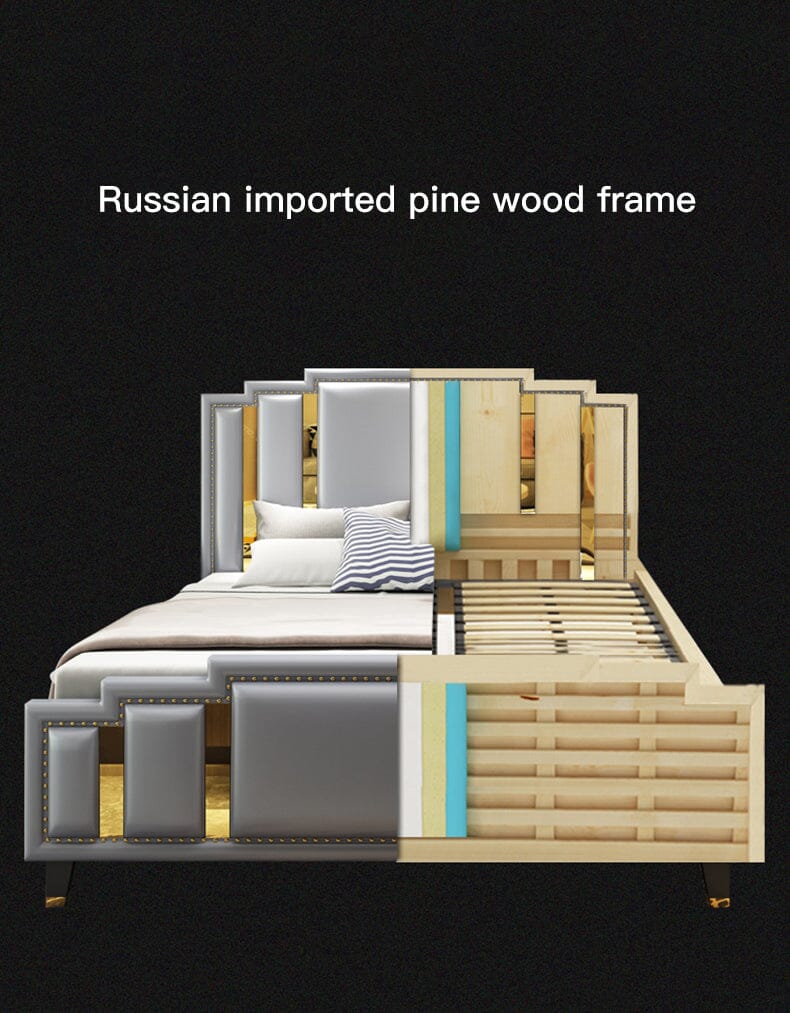 Luxury Bedroom Furniture with High Quality Pine Wood Manwatstore