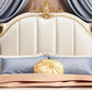 Luxury King Size Master Bed (1.8M) with Unique Design Side Tables Manwatstore