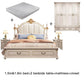 Luxury King Size Master Bed (1.8M) with Unique Design Side Tables Manwatstore