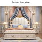 Luxury King Size Master Bed (1.8M) with Unique Design Side Tables Manwatstore
