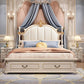 Luxury King Size Master Bed (1.8M) with Unique Design Side Tables Manwatstore