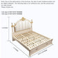 Luxury King Size Master Bed (1.8M) with Unique Design Side Tables Manwatstore