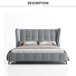 Luxury Modern Double Bed With Pure Leather |1.5/1.8M Beige Bed Manwatstore