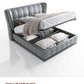 Luxury Modern Double Bed With Pure Leather |1.5/1.8M Beige Bed Manwatstore