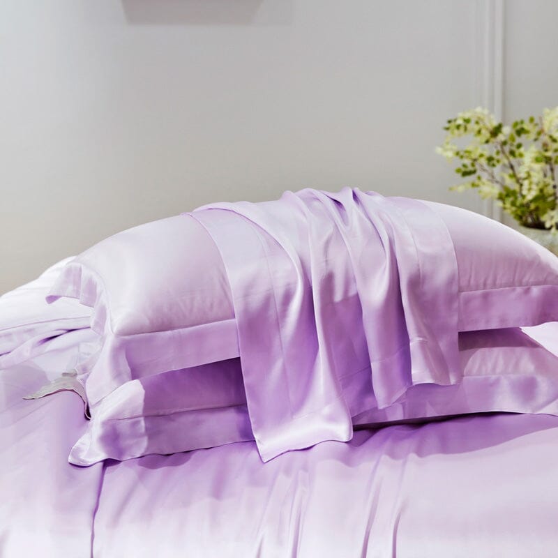 Luxury Mulberry Silk Bedding Set With Linen Pillowcases Manwatstore