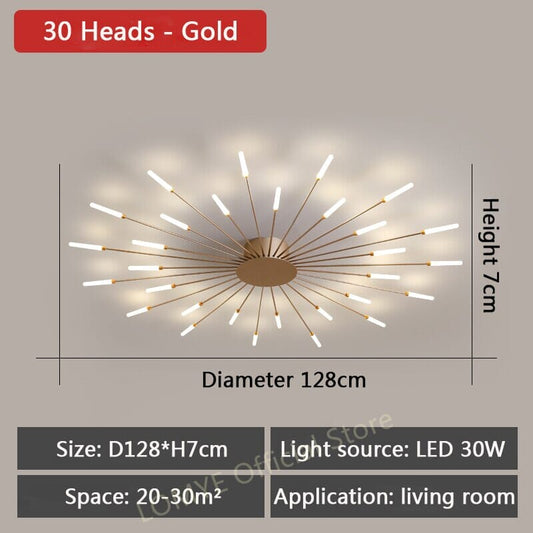Modern Ceiling Chandelier With LED Bulbs Manwatstore