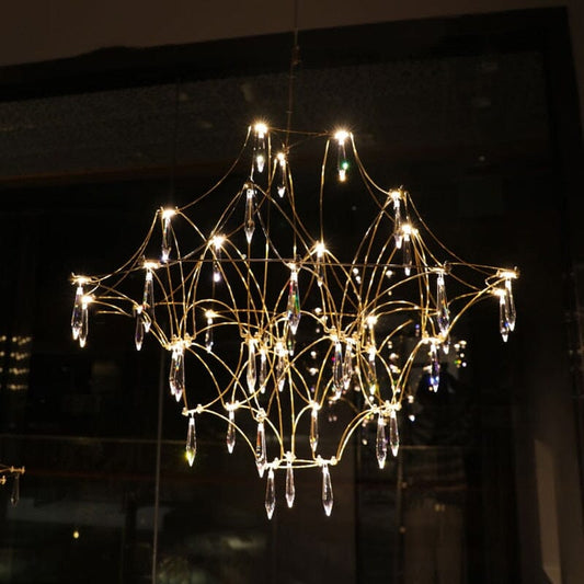 Modern Crystal Led Chandelier For Living / Dining Room Manwatstore