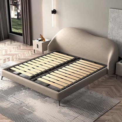 Modern Elegant King Size Beds With Genuine Leather Manwatstore