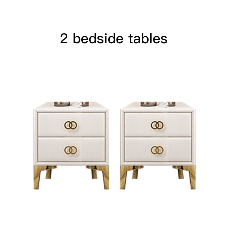 Modern Lightweight Luxury Bed in King Size with Side Tables and Mattress Manwatstore