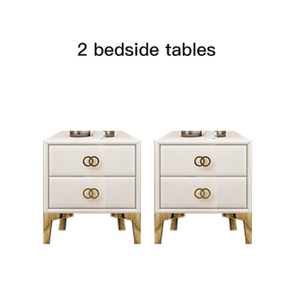 Modern Lightweight Luxury Bed in King Size with Side Tables and Mattress Manwatstore