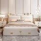 Modern Lightweight Luxury Bed in King Size with Side Tables and Mattress Manwatstore