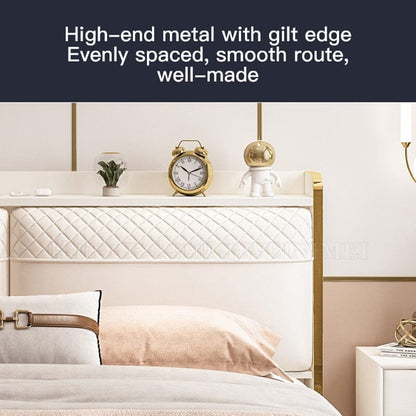 Modern Lightweight Luxury Bed in King Size with Side Tables and Mattress Manwatstore