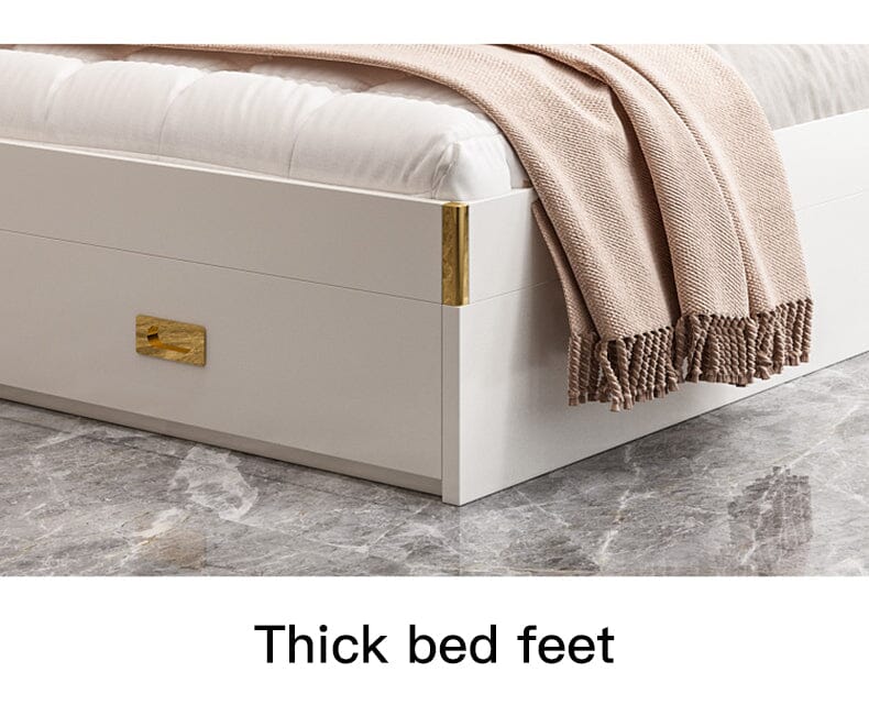 Modern Lightweight Luxury Bed in King Size with Side Tables and Mattress Manwatstore