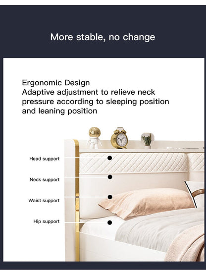 Modern Lightweight Luxury Bed in King Size with Side Tables and Mattress Manwatstore
