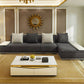 Modern TV Monitor Stand With Gold Stainless Steel Cabinet With Table Manwatstore
