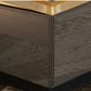 Modern TV Monitor Stand With Gold Stainless Steel Cabinet With Table Manwatstore
