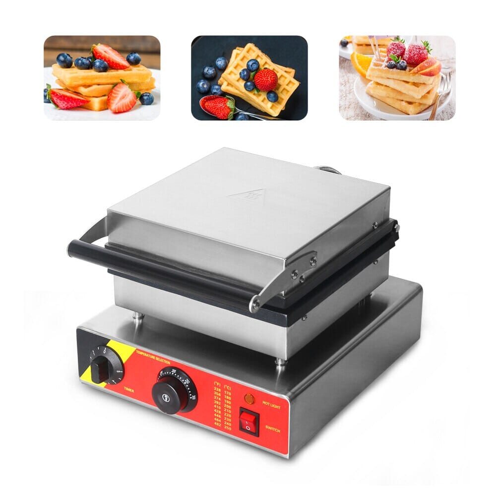 Non-Sticky Waffle Maker | 2 Pcs Rectangular Commercial Muffin Machine Manwatstore