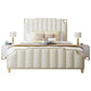 Nordic Modern Luxury Double Bed | Storage, Leather, Bad+Mattress+2 Nightstand Manwatstore