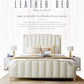Nordic Modern Luxury Double Bed | Storage, Leather, Bad+Mattress+2 Nightstand Manwatstore