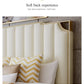 Nordic Modern Luxury Double Bed | Storage, Leather, Bad+Mattress+2 Nightstand Manwatstore