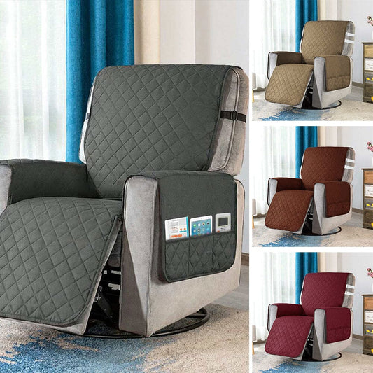 Recliner Chair Slipcover With Side Pocket Design and Convenient Storage. Manwatstore