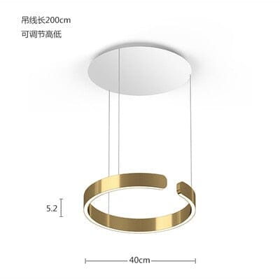 Remote Control Ring Shapes Retractable LED Chandelier Manwatstore