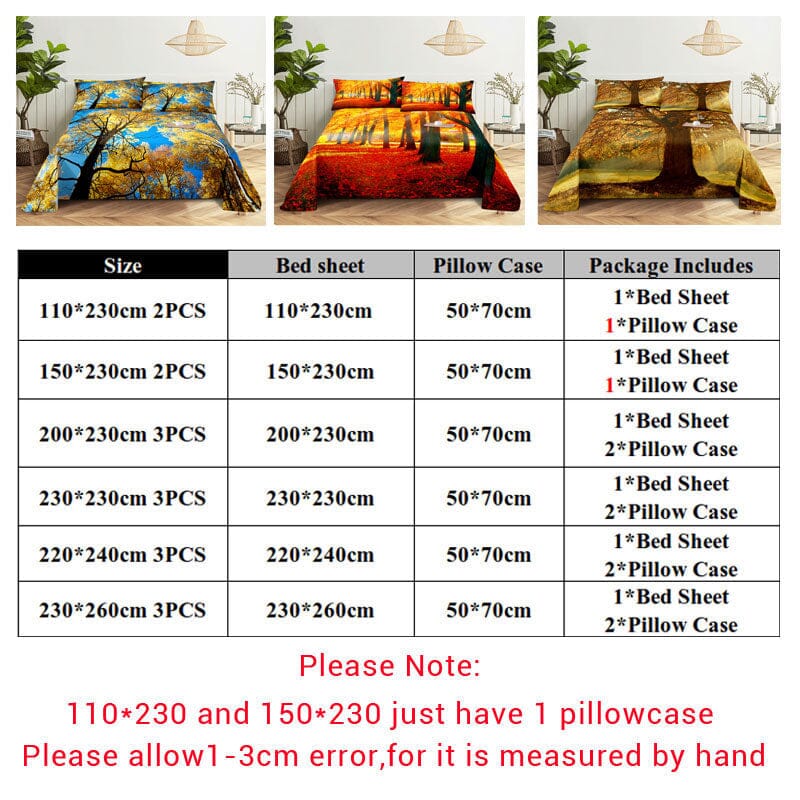 Scene Bed Sheet and Pillowcase Set Arts & Entertainment Manwatstore