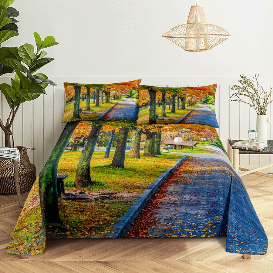 Scene Bed Sheet and Pillowcase Set Arts & Entertainment Manwatstore