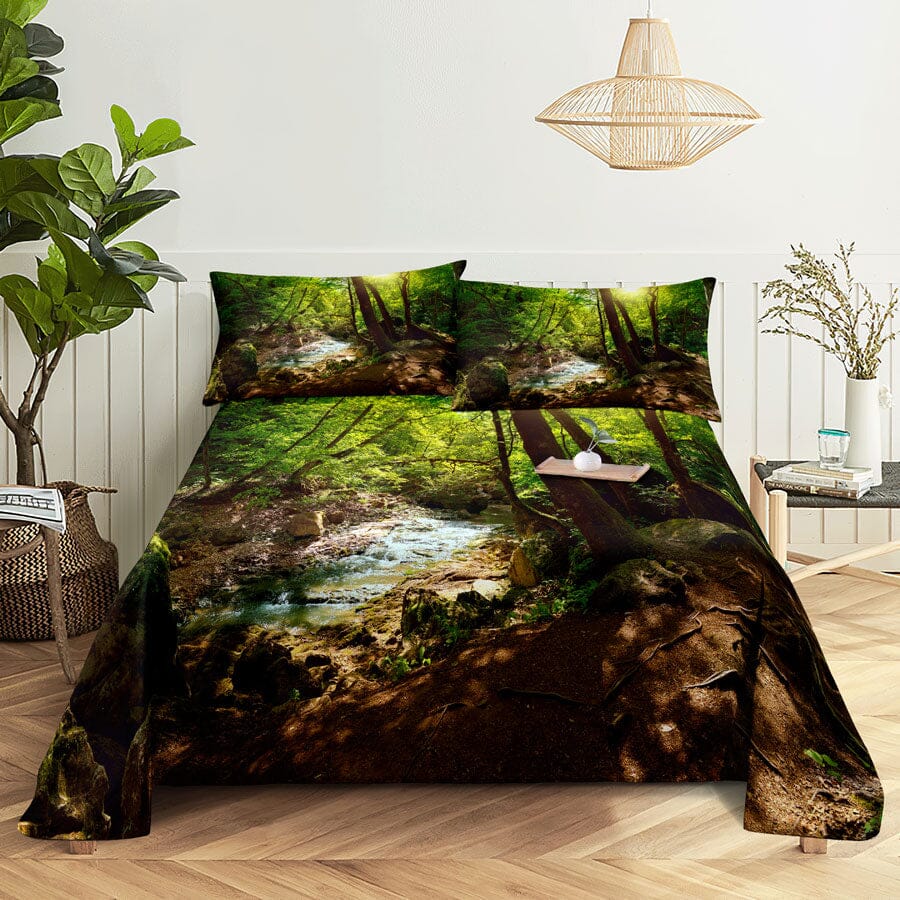 Scene Bed Sheet and Pillowcase Set Arts & Entertainment Manwatstore