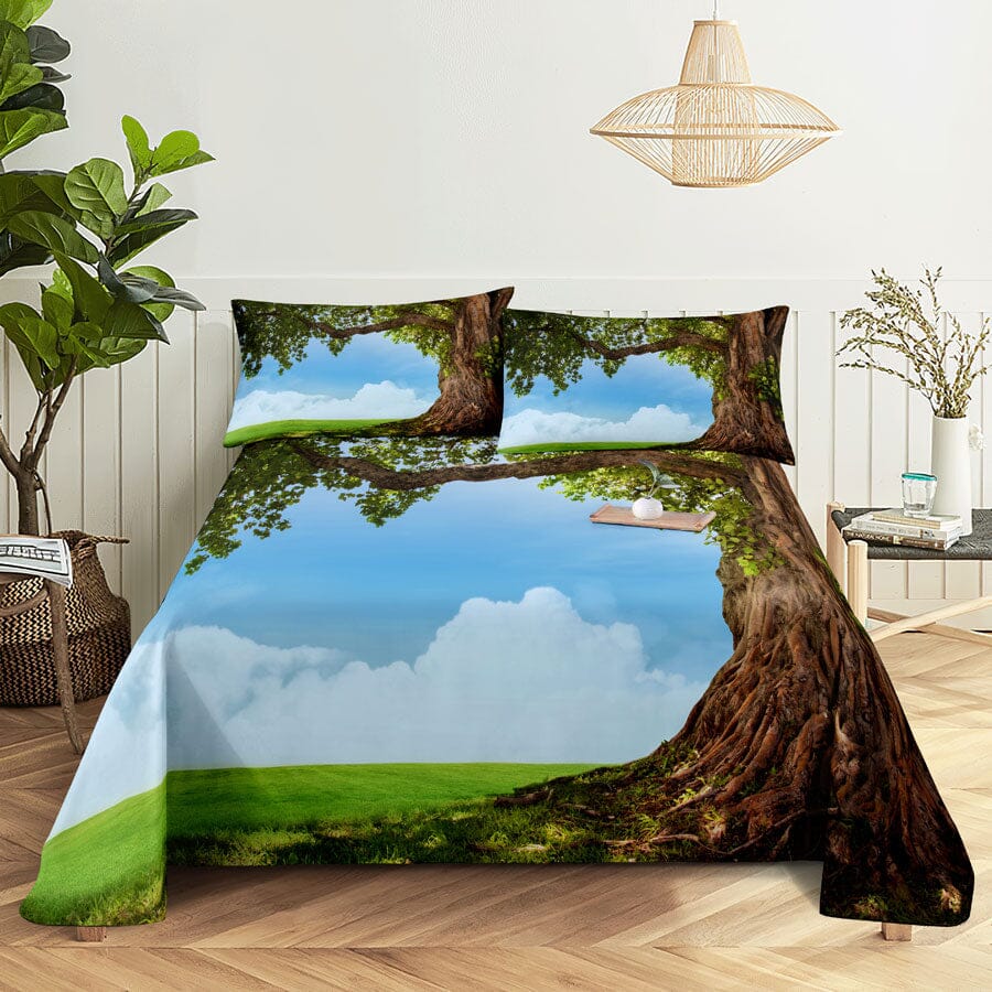 Scene Bed Sheet and Pillowcase Set Arts & Entertainment Manwatstore