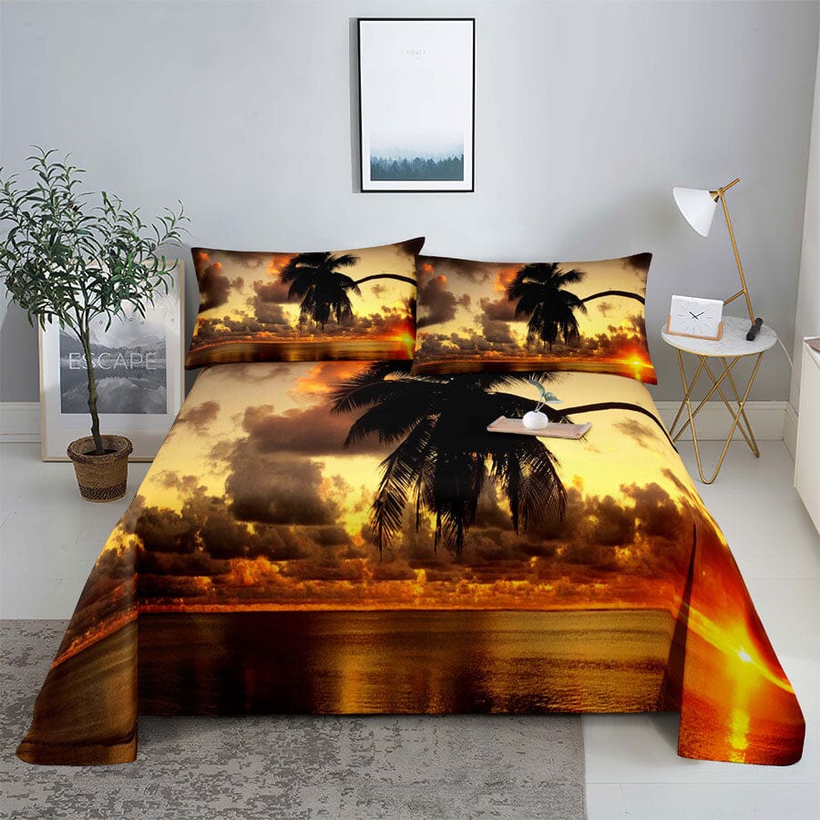 Scene Bed Sheet and Pillowcase Set Arts & Entertainment Manwatstore