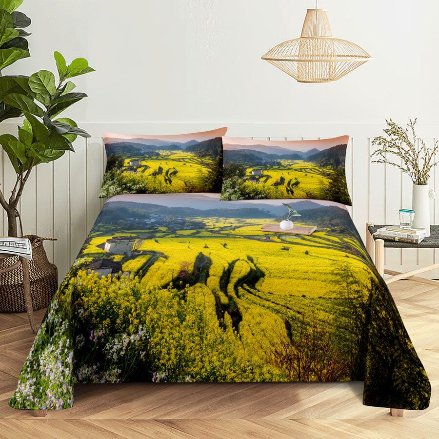 Scene Bed Sheet and Pillowcase Set Arts & Entertainment Manwatstore