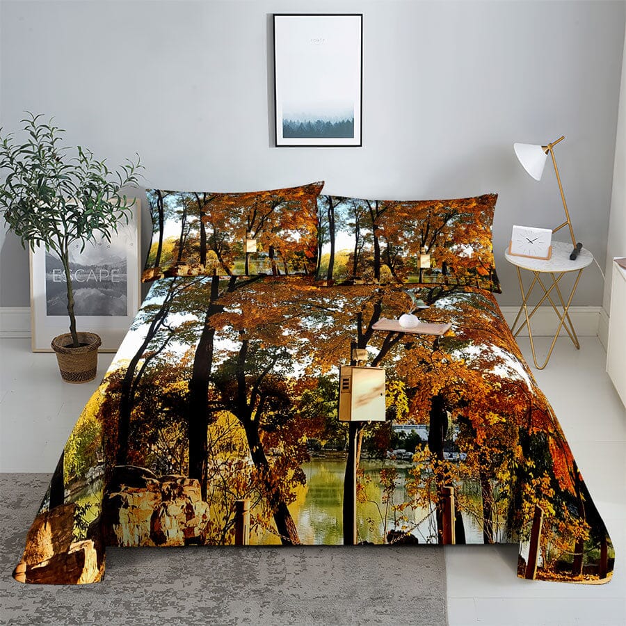 Scene Bed Sheet and Pillowcase Set Arts & Entertainment Manwatstore