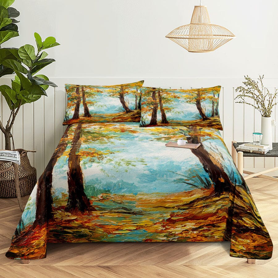 Scene Bed Sheet and Pillowcase Set Arts & Entertainment Manwatstore