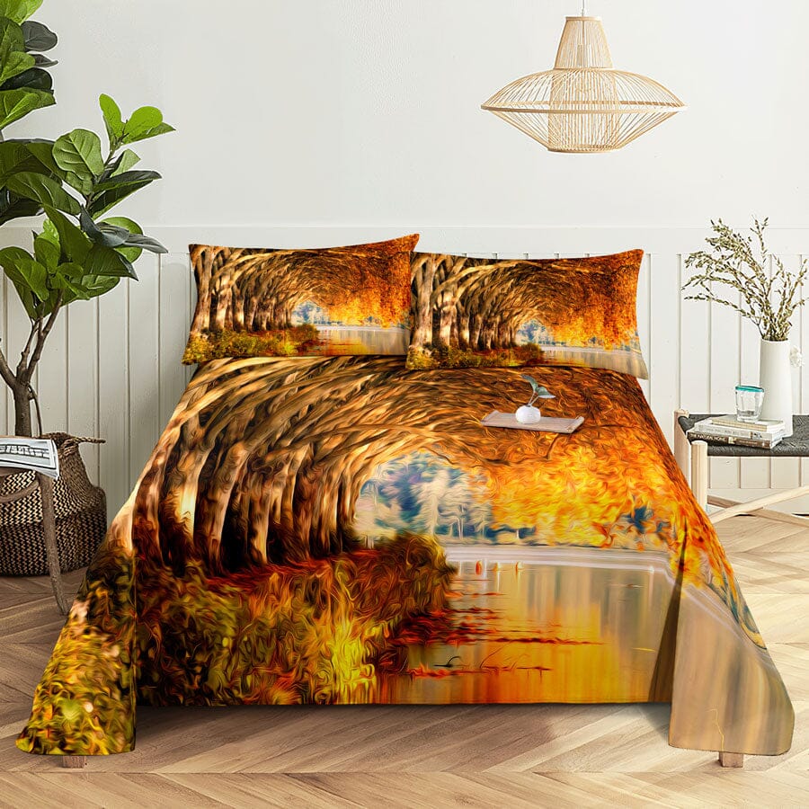 Scene Bed Sheet and Pillowcase Set Arts & Entertainment Manwatstore