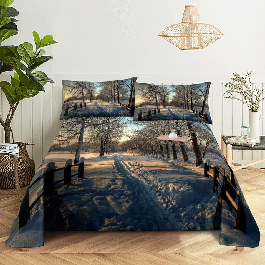 Scene Bed Sheet and Pillowcase Set Arts & Entertainment Manwatstore