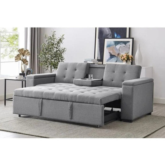 Sleeper Sofa Bed Pulled out Convertible Sectional Sofa |4 Seater Corner Couch Manwatstore