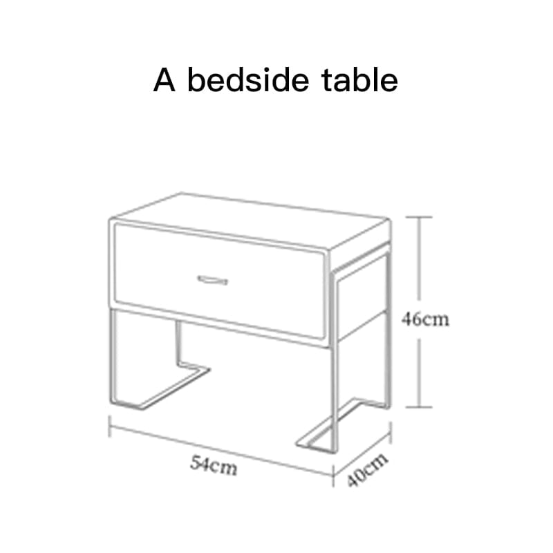 Solid Wood Double Bed with Genuine Leather, Side Table and Mattress Manwatstore