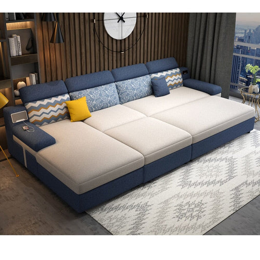 TechSmart Sleeper Sofa with Bluetooth Audio and USB Connectivity Sofa Bed For Livingroom Manwatstore